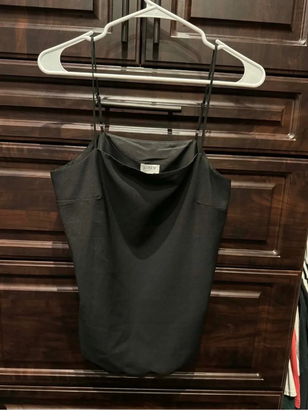 J. Crew Black Satin Cowl Neck Tank SIZE 4